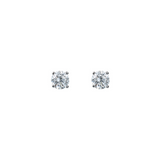 Orecchini Punto Luce Oro Bianco 375 con Diamanti Lab Grown 0.6Ct