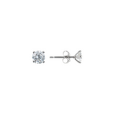 Orecchini Punto Luce Oro Bianco 375 con Diamanti Lab Grown 0.6Ct
