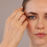 Anello Riviera Oro Bianco 375 con Diamanti Lab Grown 0.08Ct