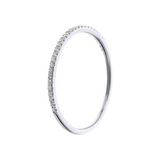 Anello Riviera Oro Bianco 375 con Diamanti Lab Grown 0.08Ct