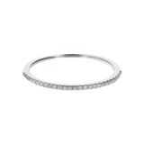 Anello Riviera Oro Bianco 375 con Diamanti Lab Grown 0.08Ct