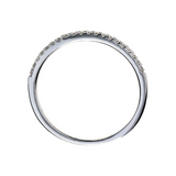 Anello Riviera Oro Bianco 375 con Diamanti Lab Grown 0.096Ct