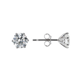 Orecchini Punto Luce Oro Bianco 375 con Diamanti Lab Grown 1Ct