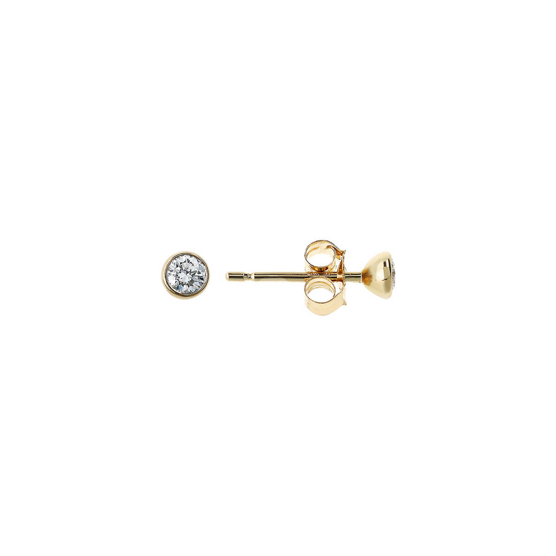 Orecchini Punto Luce Oro 375 con Diamanti Lab Grown 0.148Ct