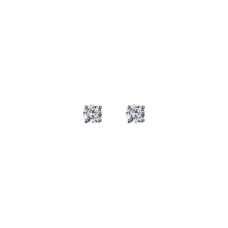 Orecchini Punto Luce Oro 375 con Griffe e Diamanti Lab Grown 0.252Ct