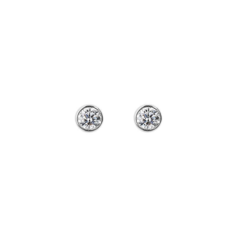 Orecchini Punto Luce Oro 375 con Diamanti Lab Grown 0.252Ct