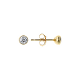 Orecchini Punto Luce Oro 375 con Diamanti Lab Grown 0.252Ct