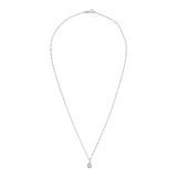 Collana Oro Bianco 375 con Diamante Lab Grown 0.52Ct