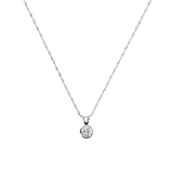 Collana Maglia Singapore Oro Bianco 375 con Diamante Lab Grown 0.52Ct