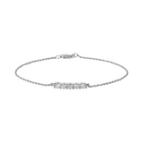 Bracciale a Maglia Oro Bianco 375 con Diamanti Lab Grown 0.46Ct