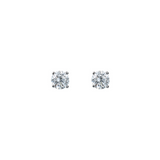 Orecchini Punto Luce Oro Bianco 375 con Diamanti Lab Grown 0.8Ct