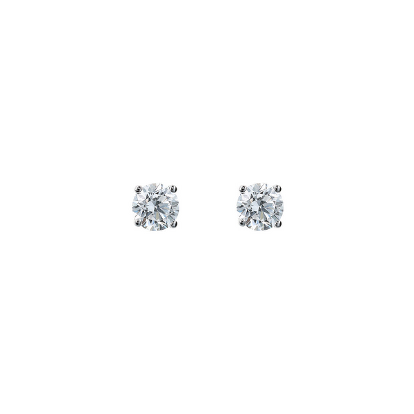 Orecchini Punto Luce Oro Bianco 375 con Diamanti Lab Grown 0.8Ct