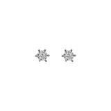 Orecchini Punto Luce Oro Bianco 375 con Diamanti Lab Grown 0.05Ct