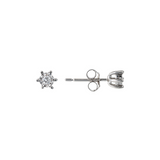 Orecchini Punto Luce Oro Bianco 375 con Diamanti Lab Grown 0.05Ct