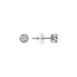 Orecchini Punto Luce Oro Bianco 375 con Diamanti Lab Grown 0.2Ct