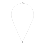 Collana Luna Oro Bianco 375 con Pavé di Diamanti Lab Grown 0.036Ct