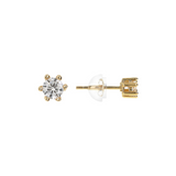 Orecchini Punto Luce Oro Giallo 375 con Diamanti Lab Grown 0.2Ct