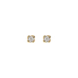 Orecchini Punto Luce Oro Giallo 375 con Diamanti Lab Grown 0.1Ct