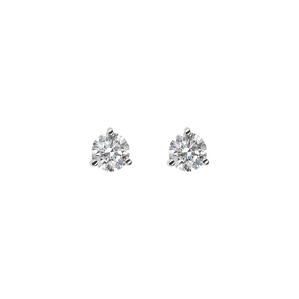 Orecchini Punto Luce Oro Bianco 375 con Diamanti Lab Grown 0.5Ct