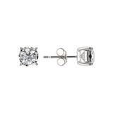 Orecchini Punto Luce Oro Bianco 375 con Diamanti Lab Grown 0.1Ct