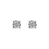 Orecchini Punto Luce Oro Bianco 375 con Griffe e Diamanti Lab Grown 0.5Ct