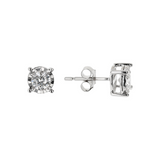 Orecchini Punto Luce Oro Bianco 375 con Griffe e Diamanti Lab Grown 0.5Ct