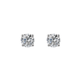 Orecchini Punto Luce Oro Bianco 375 con Diamanti Lab Grown 0.1Ct