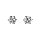 Orecchini Punto Luce Oro Bianco 375 con Diamanti Lab Grown 1.5Ct