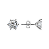 Orecchini Punto Luce Oro Bianco 375 con Diamanti Lab Grown 1.5Ct