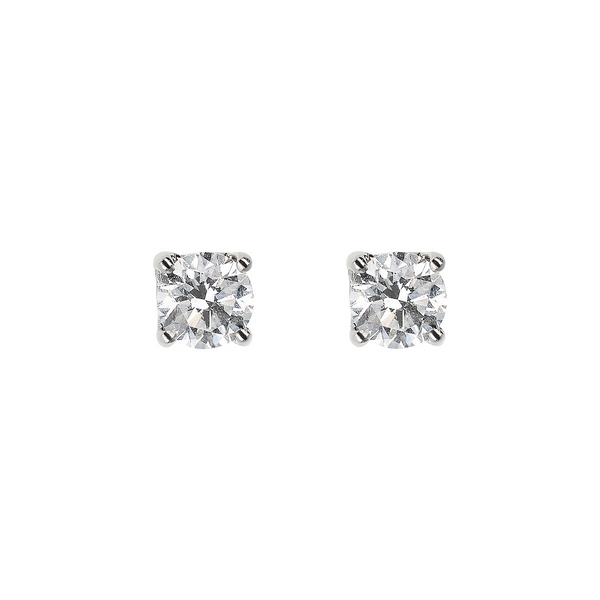 Orecchini Punto Luce Oro Bianco 375 con Diamanti Lab Grown 1Ct